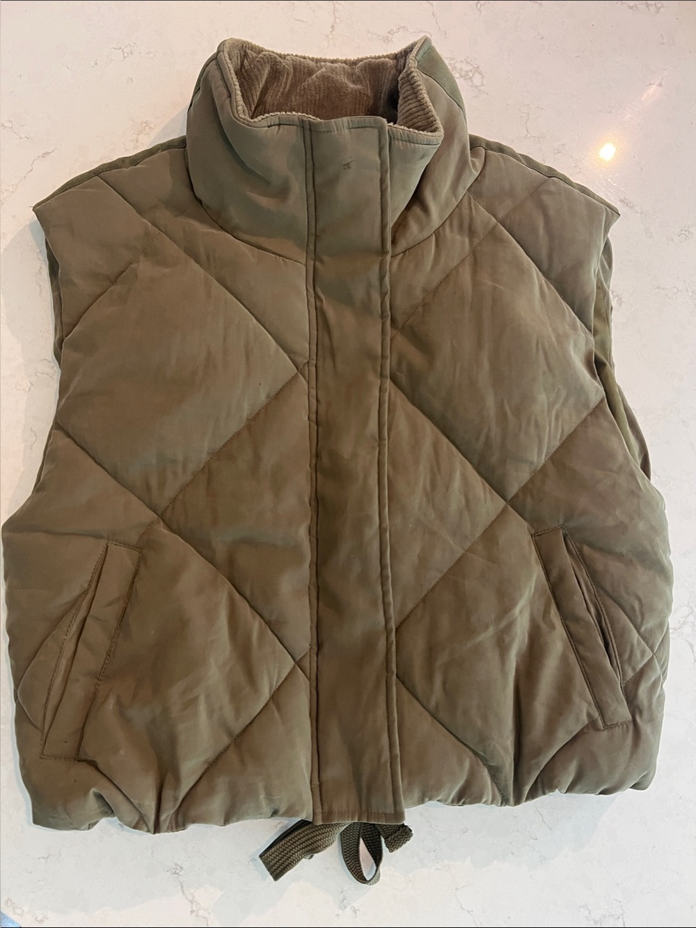 FP Movement by Free People No Chill Puffer Vest in Olive size XS